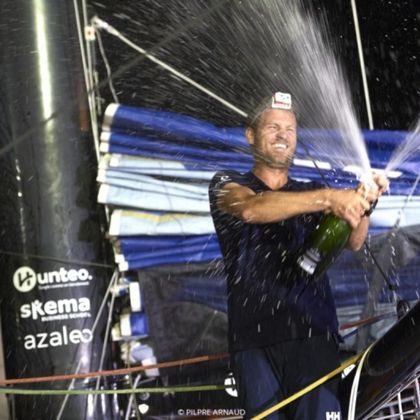 Au bout de l’effort, l’alumnus Benjamin Ferré a achevé sa traversée de l’Atlantique