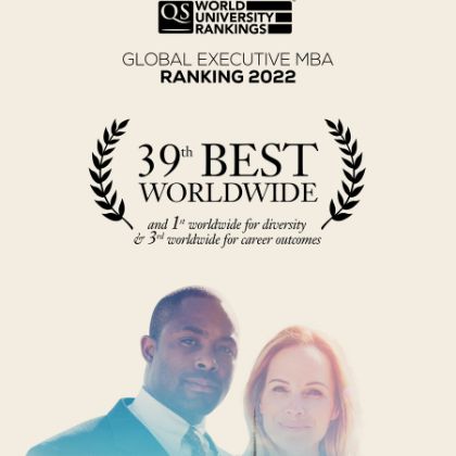 Le Global Executive MBA classé 39e meilleure formation au monde par QS et 1ère en matière de diversité