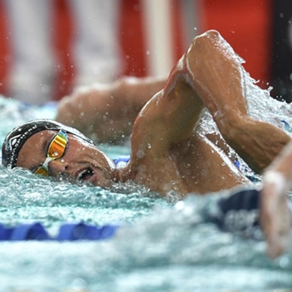 Nicolas, professional swimmer, Olympian, and USA campus student 